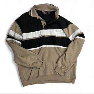 Men's Black and Tan Long Sleeve Shirt #vintage